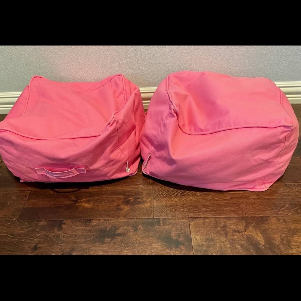 PAIR OF TWO pottery barn bean bag